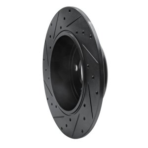 Chrysler 300 Brake Rotor (1) - Rear Right - R1 Concepts - Drilled & Slotted - Black - `05-`23